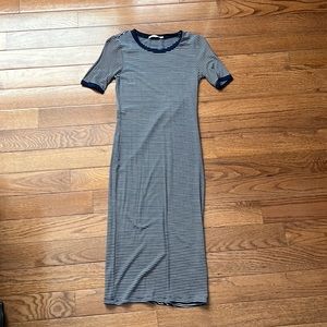 Dress blue and white stripes